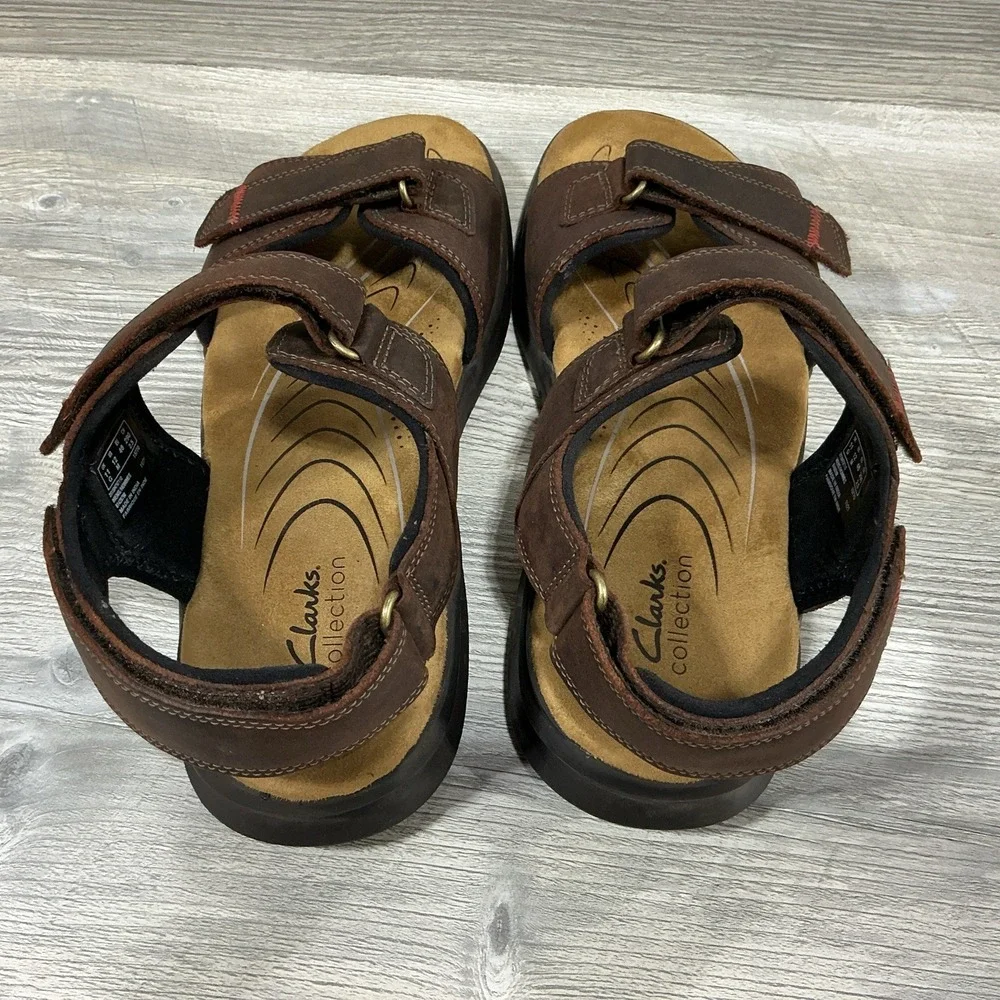 Clarks Collection 261594717110 Men's Size 12 M Leather Hapsford Creek Sandals